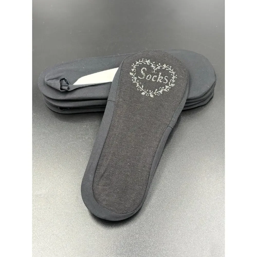 women’s low cut no-show liner socks silicone anti-slip grip NEW SEALED 5 pairs